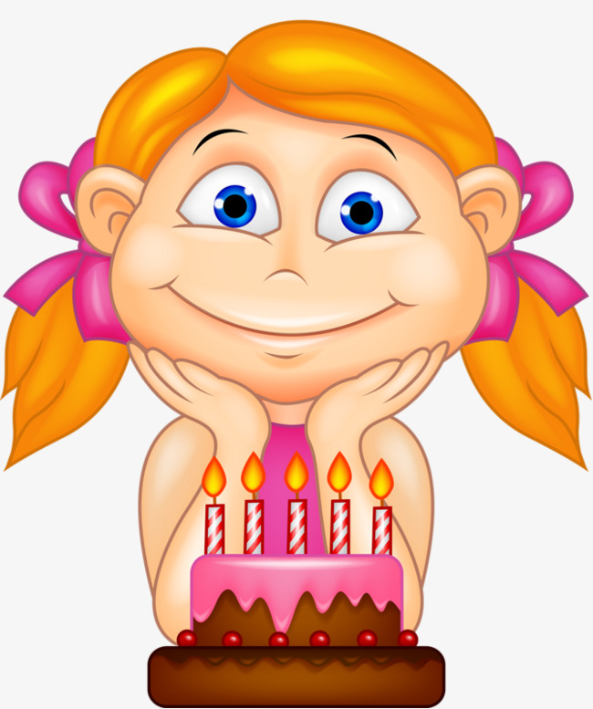 Wishing Girl, Cake, Birthday, Girl Png Image And Clipart - Happy Birthday Girl, Transparent background PNG HD thumbnail
