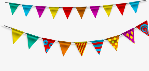 Color Cartoon Hanging Flag Pennant, Hand Painted Cartoon, Color Decorative, Pennant Png Image - Pennant, Transparent background PNG HD thumbnail