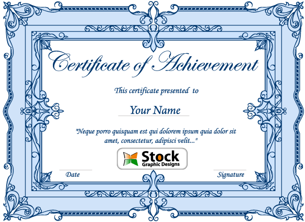 blank certificate templates f