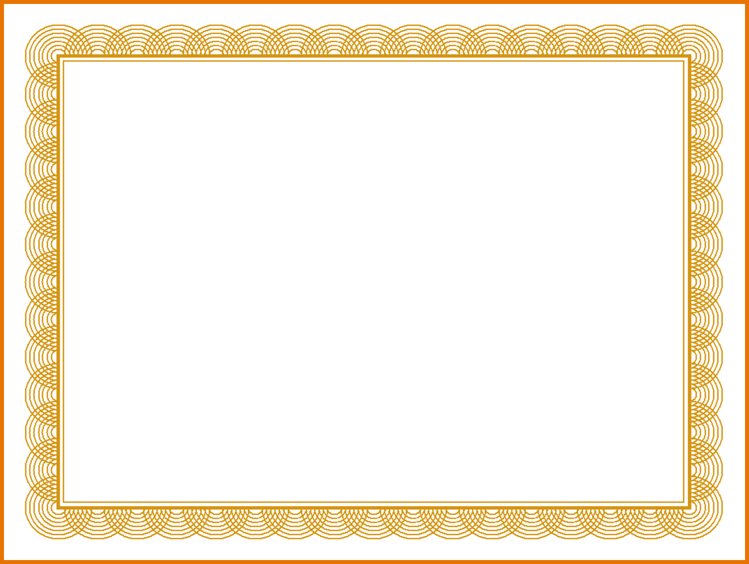 Vector Certificate gold frame