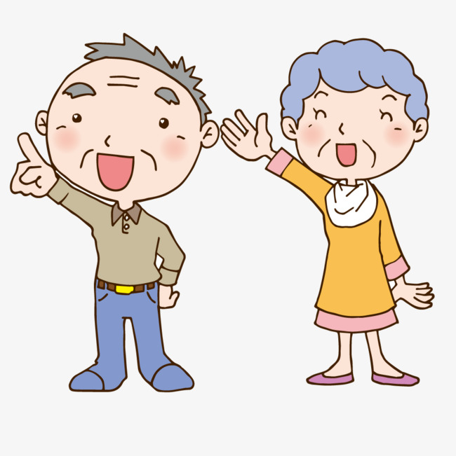 Cartoon Elderly, Old People, Happy New Year Png And Psd - Elderly, Transparent background PNG HD thumbnail