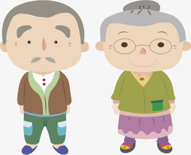 Elderly, Cartoon, Character, Old People Png And Vector - Elderly, Transparent background PNG HD thumbnail