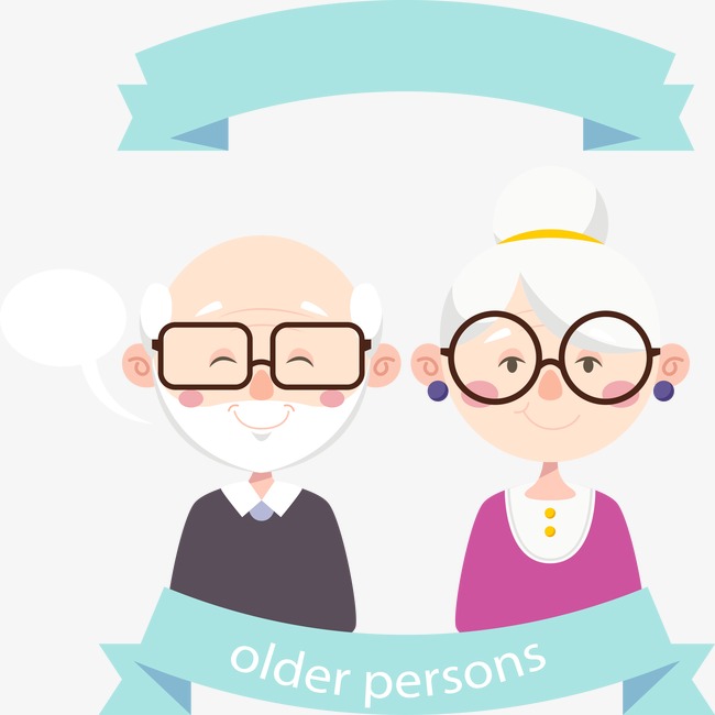 Vector Old Man Old Lady, Elderly, Cartoon Characters, Glasses Png And Vector - Elderly, Transparent background PNG HD thumbnail