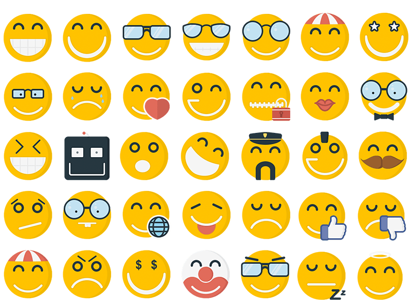 Emoticon Icons - Emotions, Transparent background PNG HD thumbnail