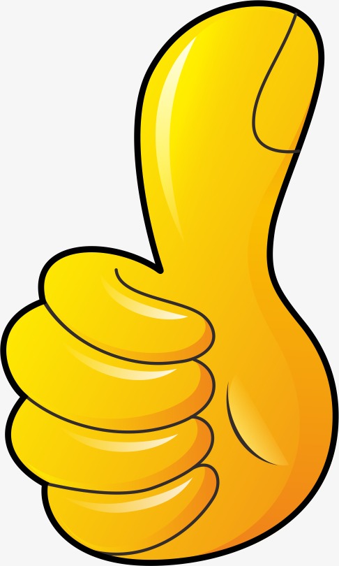 Thumbs, Encouragement, Yellow, Thumbs Vector Png And Vector - Encouragement, Transparent background PNG HD thumbnail