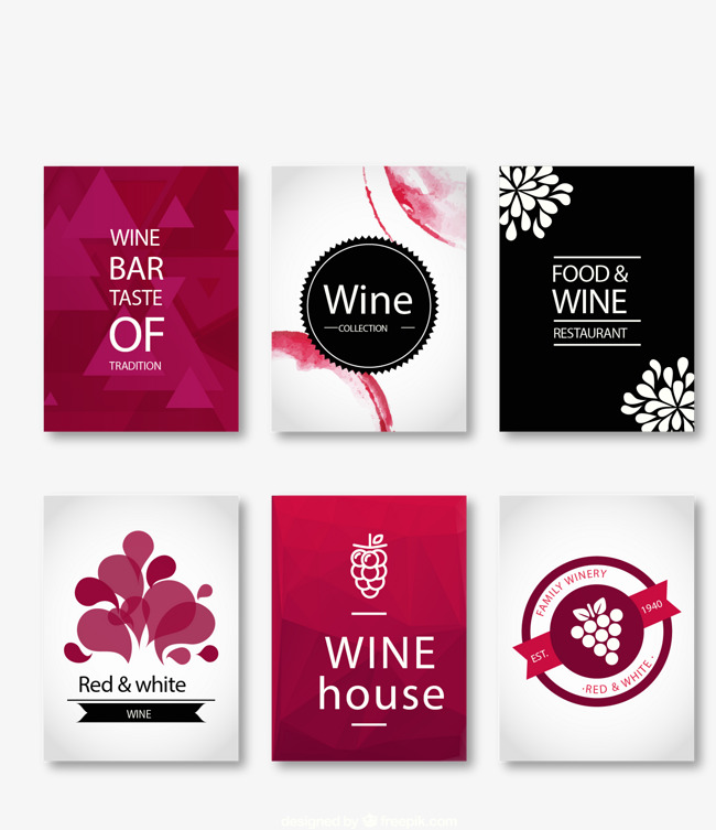 6 Fabulous Wine Card Vector Material, Creative Wine, Wine Card, Creative Cards Free Png And Vector - Fabulous, Transparent background PNG HD thumbnail