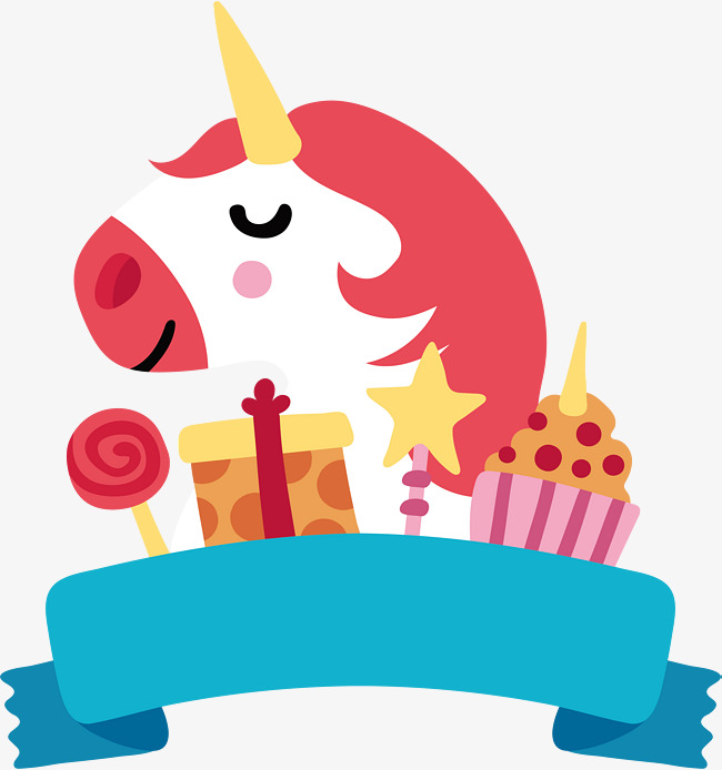 Happy Birthday Poster, Vector Png, Unicorn, A Birthday Present Png And Vector - Feliz Cumpleanos, Transparent background PNG HD thumbnail