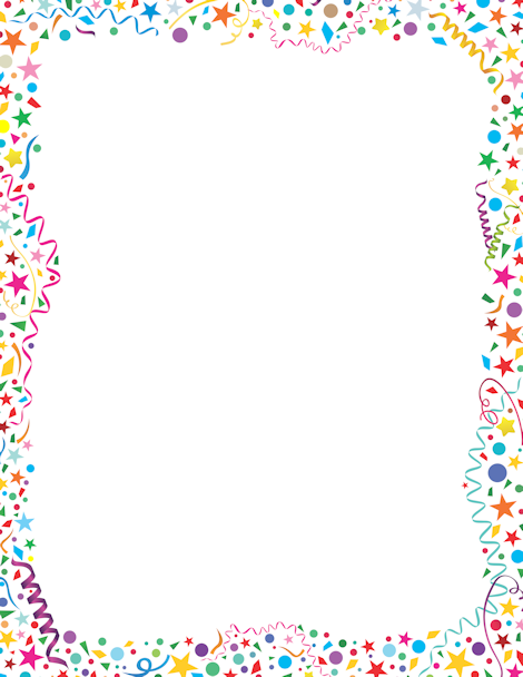 Free Png Frames And Page Borders - Free Confetti Border Templates Including Printable Border Paper And Clip Art Versions. File Formats Include Gif, Jpg, Pdf, And Png., Transparent background PNG HD thumbnail