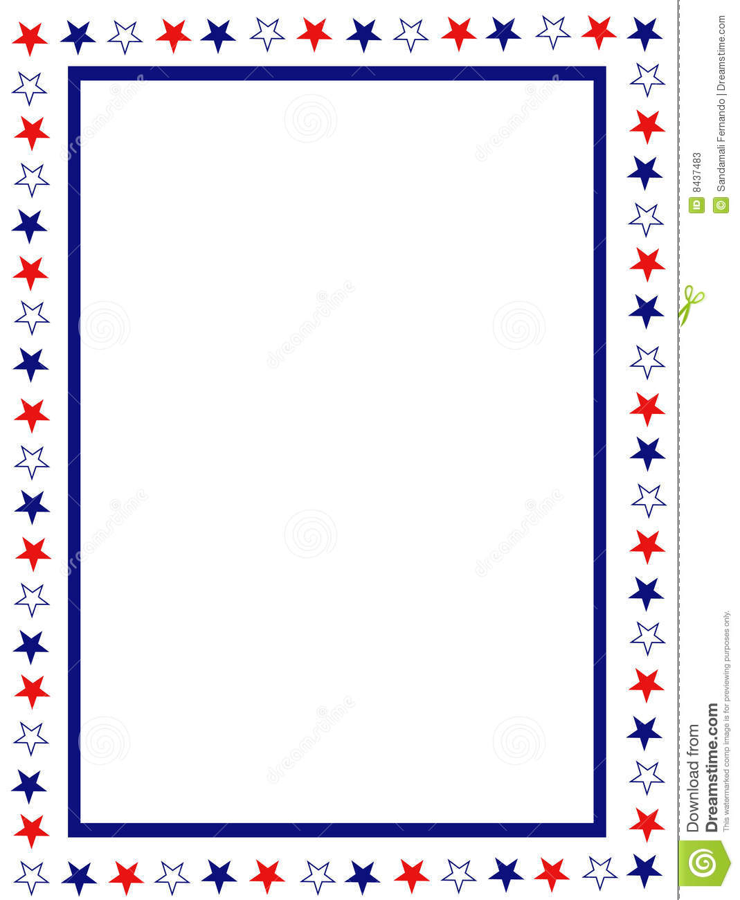 Free Png Frames And Page Borders - Free Patriotic Page Borders | Blue And Red Patriotic Stars Stripes Page Border Frame Design, Transparent background PNG HD thumbnail