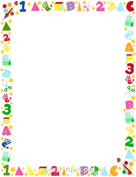 Free Preschool Border Templates Including Printable Border Paper And Clip Art Versions. File Formats Include Gif, Jpg, Pdf, And Png. - Frames And Page Borders, Transparent background PNG HD thumbnail