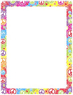 Printable Peace Sign Border. Free Gif, Jpg, Pdf, And Png Downloads At - Frames And Page Borders, Transparent background PNG HD thumbnail