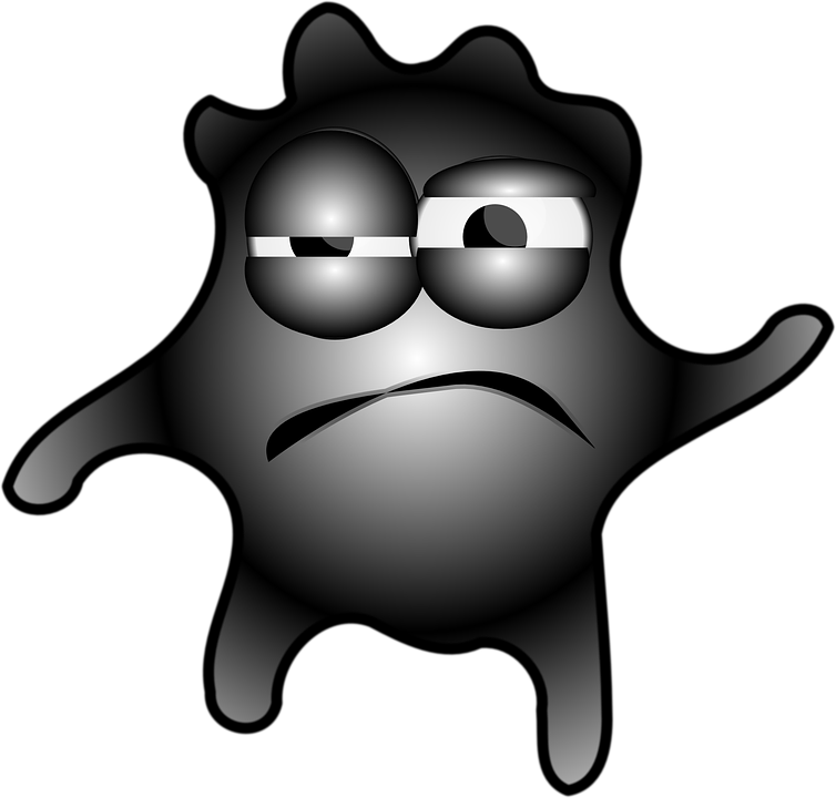 Germ, Cartoon, Frown, Sick, Nasty, Infected, Dirty - Germs, Transparent background PNG HD thumbnail