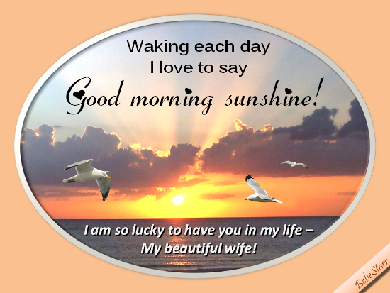 Good Morning My Beautiful Wife! - Have A Good Day, Transparent background PNG HD thumbnail