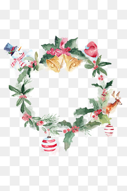 Christmas Wreath Element, Snowflake, Snow Mountain, Christmas Png Image - Christmas Wreath, Transparent background PNG HD thumbnail