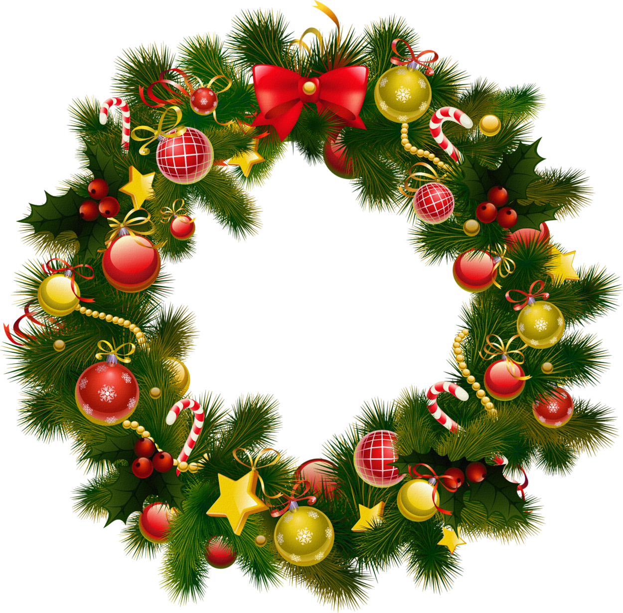 Xmas Stuff For Christmas Wreath Clipart - Christmas Wreath, Transparent background PNG HD thumbnail