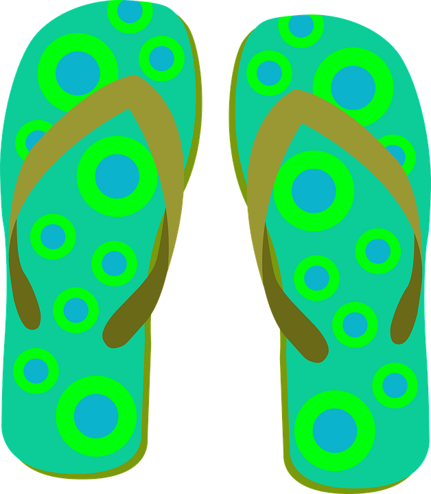Bright-green-flip-flops Clip 