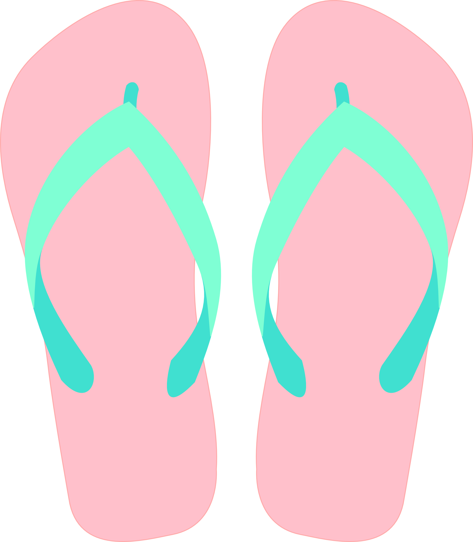 Summer pink slippers, Flip Fl