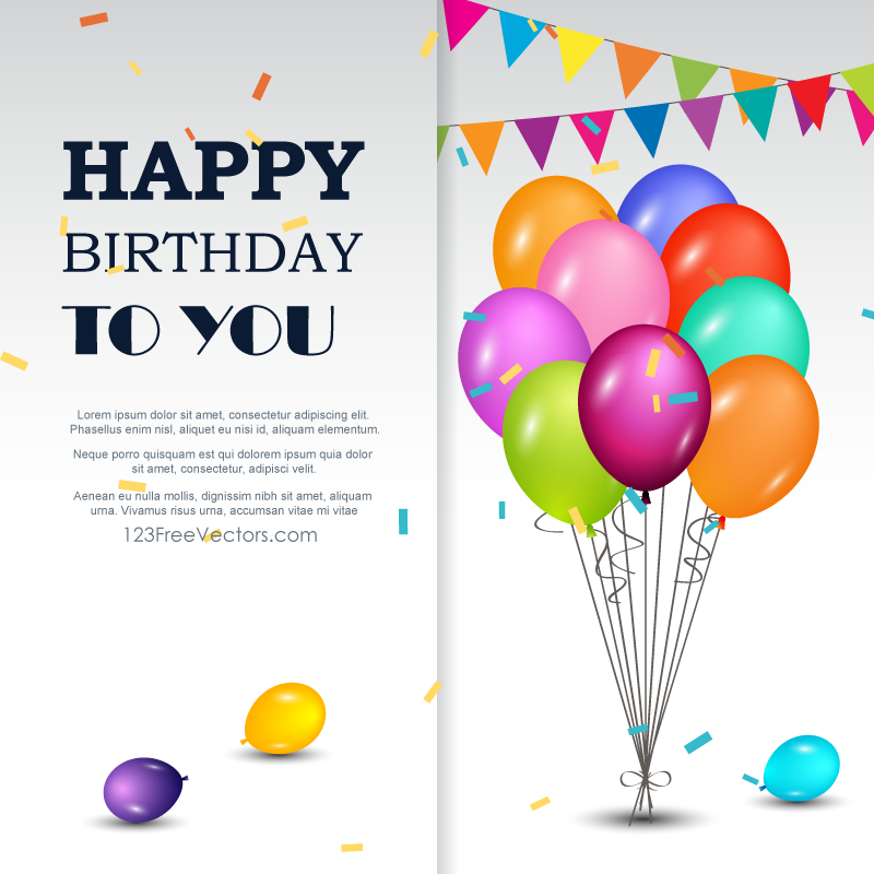 330 Happy Birthday Vector Art Vectors | Download Free Vector Art U0026 Graphics | 123Freevectors - For Birthday Invitations, Transparent background PNG HD thumbnail