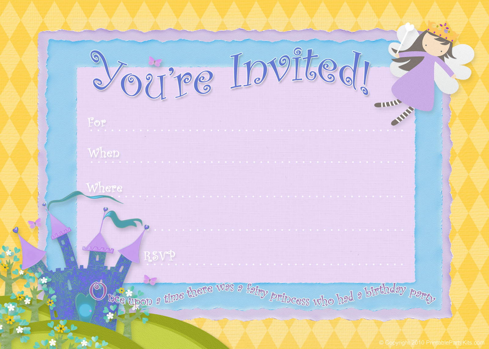 Fairy Free Birthday Party Invitations - For Birthday Invitations, Transparent background PNG HD thumbnail