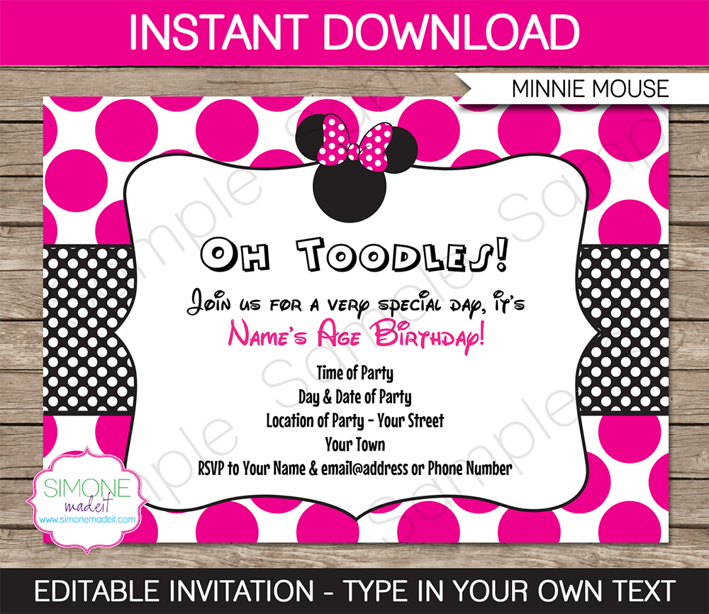 Free Printable Minnie Mouse Birthday Invitations Hdpng.com  - For Birthday Invitations, Transparent background PNG HD thumbnail