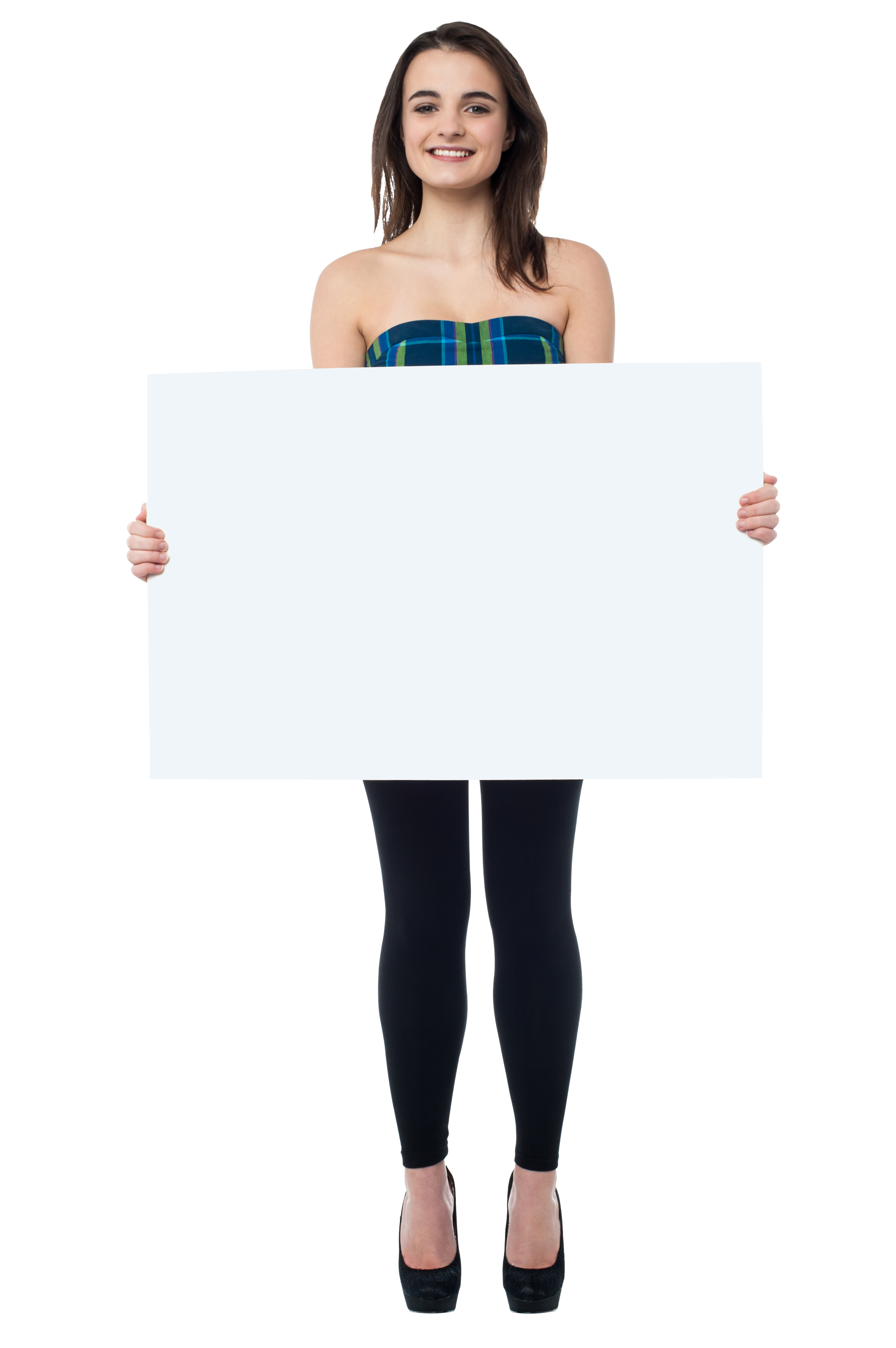 Girl Holding Banner Hd Free Png Image - For March, Transparent background PNG HD thumbnail