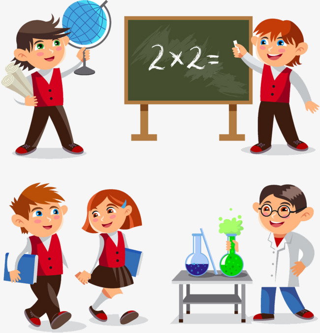 Hd Free School Children Creative Deduction, School Children, Parenting, Cartoon Free Png Image - For School Use, Transparent background PNG HD thumbnail