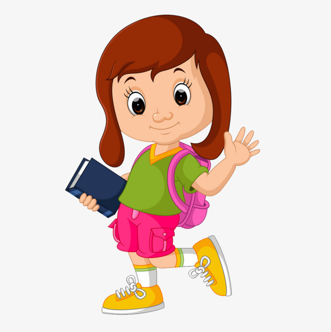 School Girl, Cartoon, Jane Pen, Girl Png Image And Clipart - For School Use, Transparent background PNG HD thumbnail