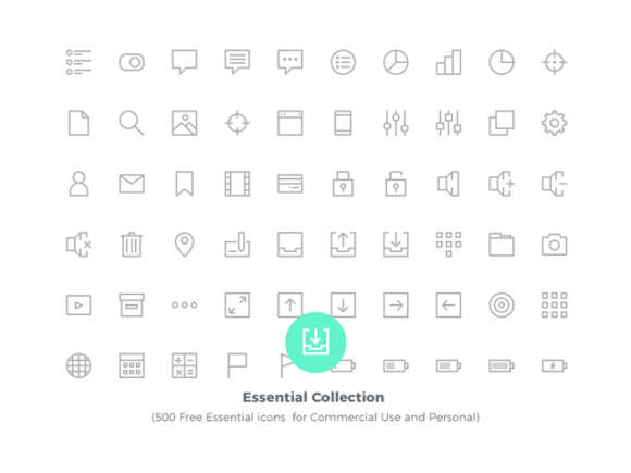 Essential Collection: 500 Free Vector Icons - Images For Commercial Use, Transparent background PNG HD thumbnail