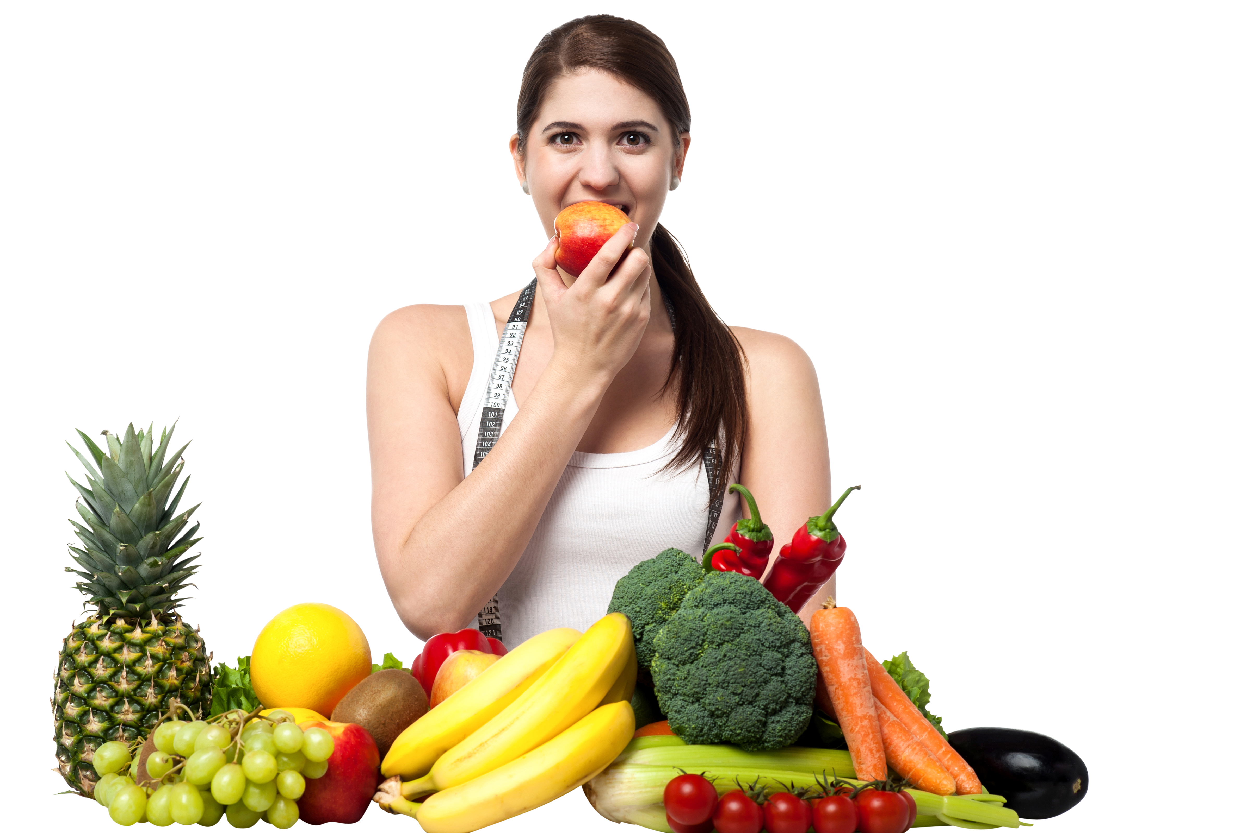 Girl With Fruits Free Commercial Use Png Images   Png Eating Food - Images For Commercial Use, Transparent background PNG HD thumbnail