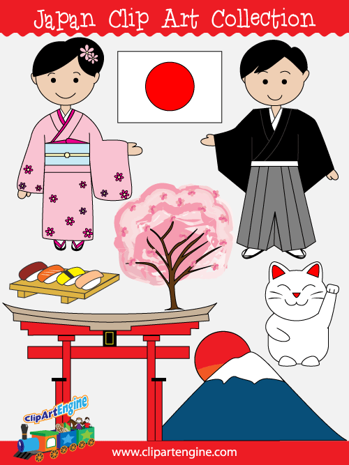 Japan Clip Art Collection Is A Set Of Royalty Free Vector Graphics That Includes A Personal - Images For Commercial Use, Transparent background PNG HD thumbnail