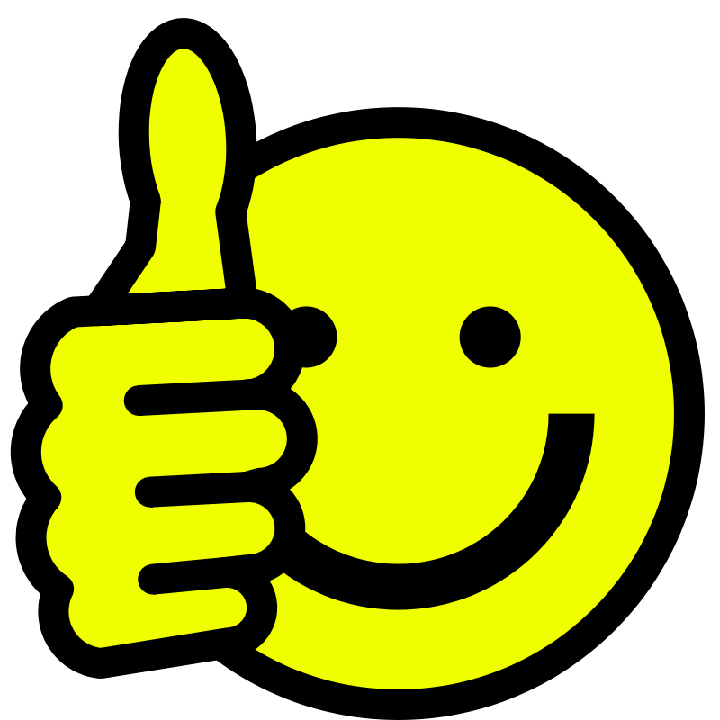 Smiley Clipart - Smiley Face Thumbs Up, Transparent background PNG HD thumbnail
