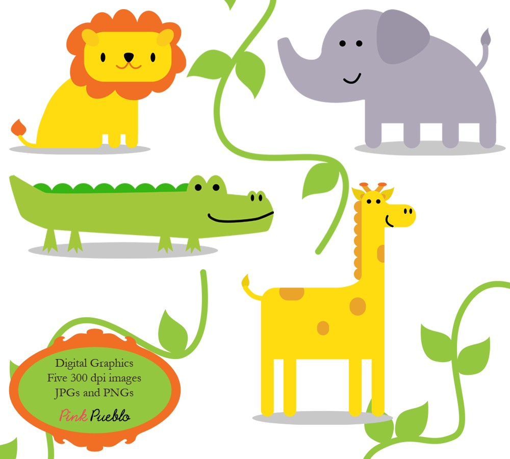 Popular Items For Wild Animal Clip Art On Etsy - Zoo Animals, Transparent background PNG HD thumbnail