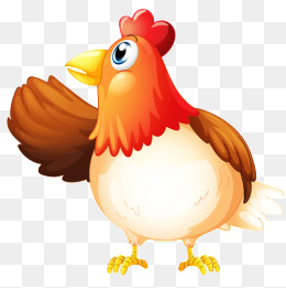 Hen, Cartoon Animals, Hand Painted Animals, Poultry Png Image - Hen, Transparent background PNG HD thumbnail