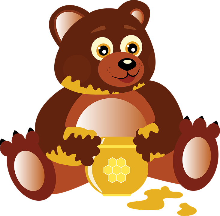 Teddy Bear, Honey, Hungry, Mess, Bear, Cute, Glass - Hungry, Transparent background PNG HD thumbnail