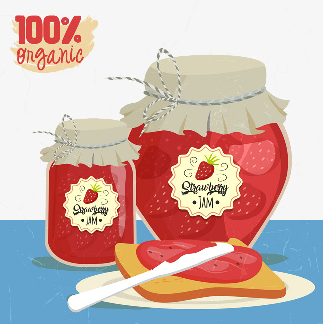 Strawberry Jam Bread Free Png And Vector - Jam, Transparent background PNG HD thumbnail