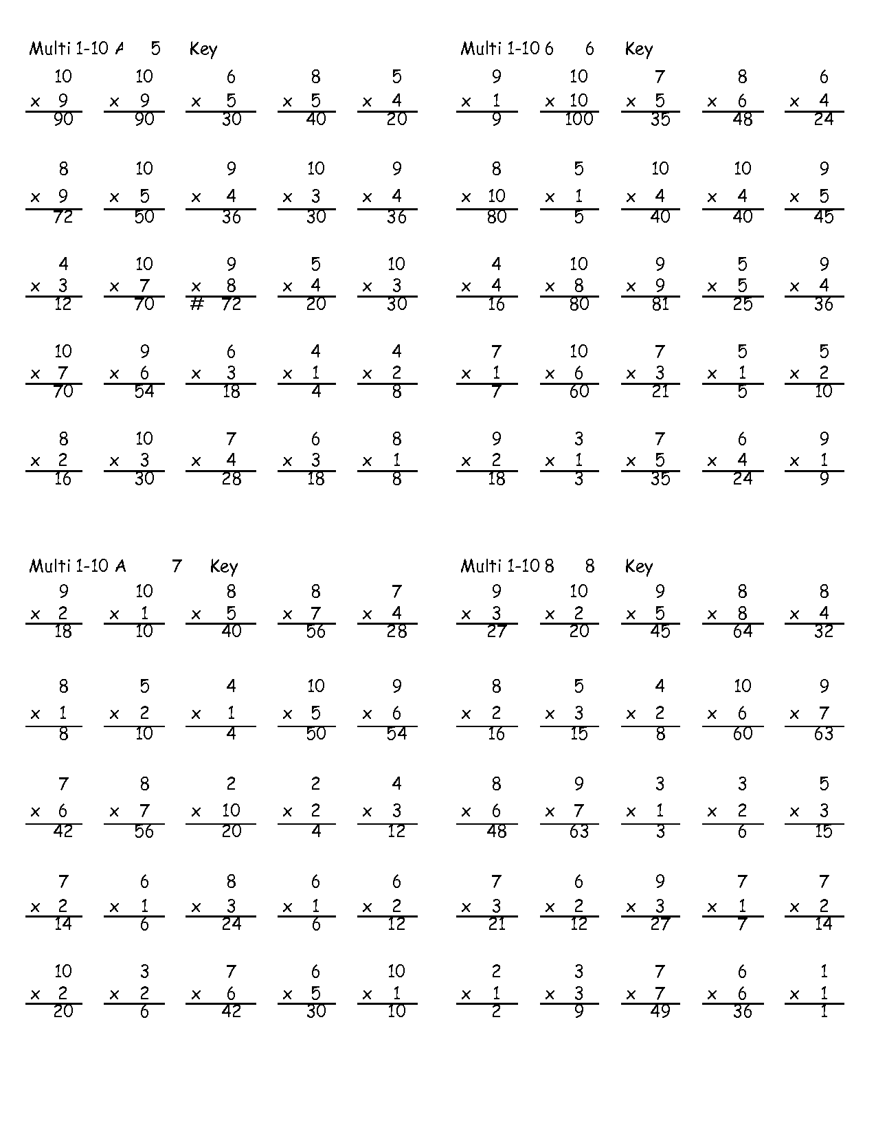 Printable Multiplication Worksheets Grade 5 - Multiplication, Transparent background PNG HD thumbnail