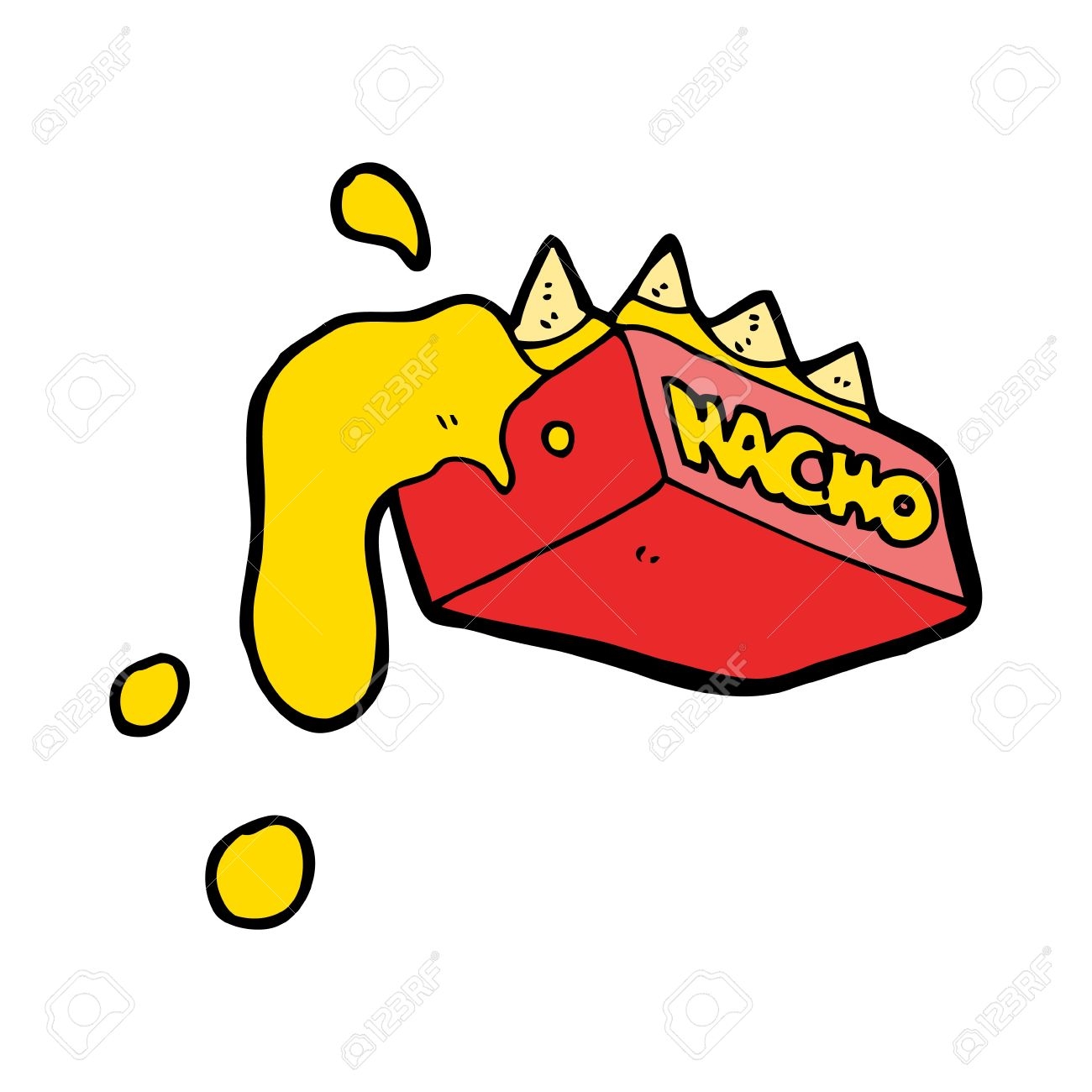 Nachos: Cartoon Box Of Nachos - Nachos And Cheese, Transparent background PNG HD thumbnail