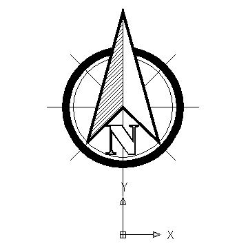 Architectural North Arrow Block In Symbols North Arrows Autocad - North Arrow, Transparent background PNG HD thumbnail