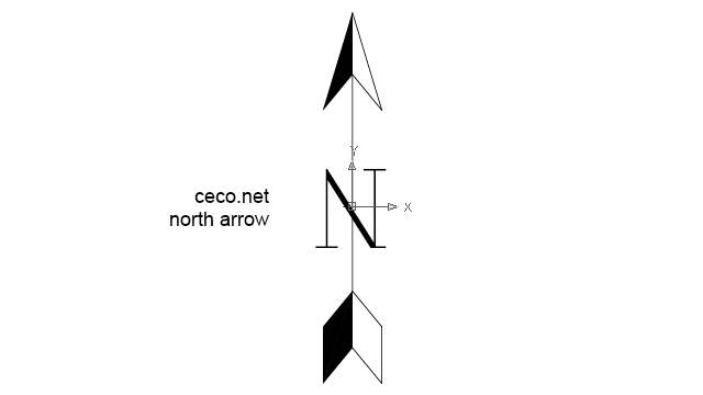 North Arrow 17 Small In Symbols / North Arrows   Ceco.net Free Autocad Drawings - North Arrow, Transparent background PNG HD thumbnail