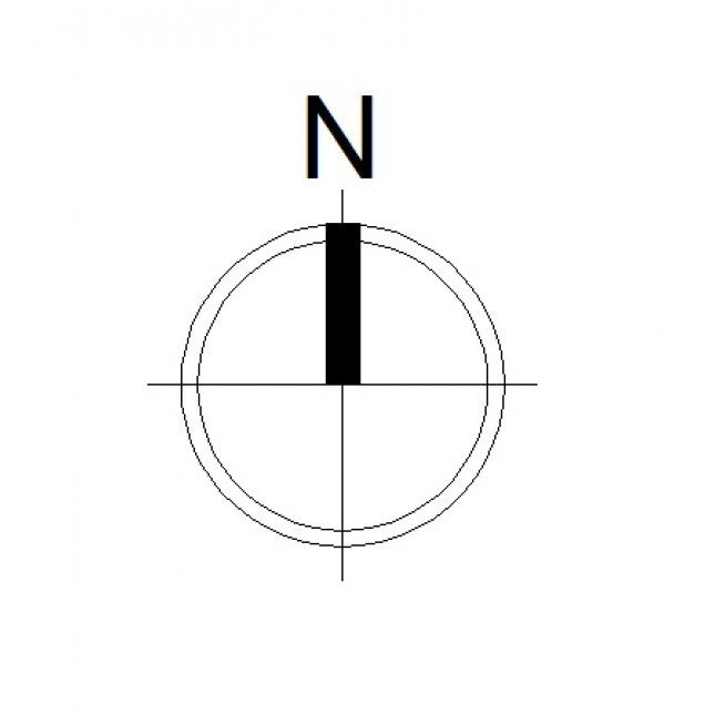 North Arrow (Single 2) - North Arrow, Transparent background PNG HD thumbnail