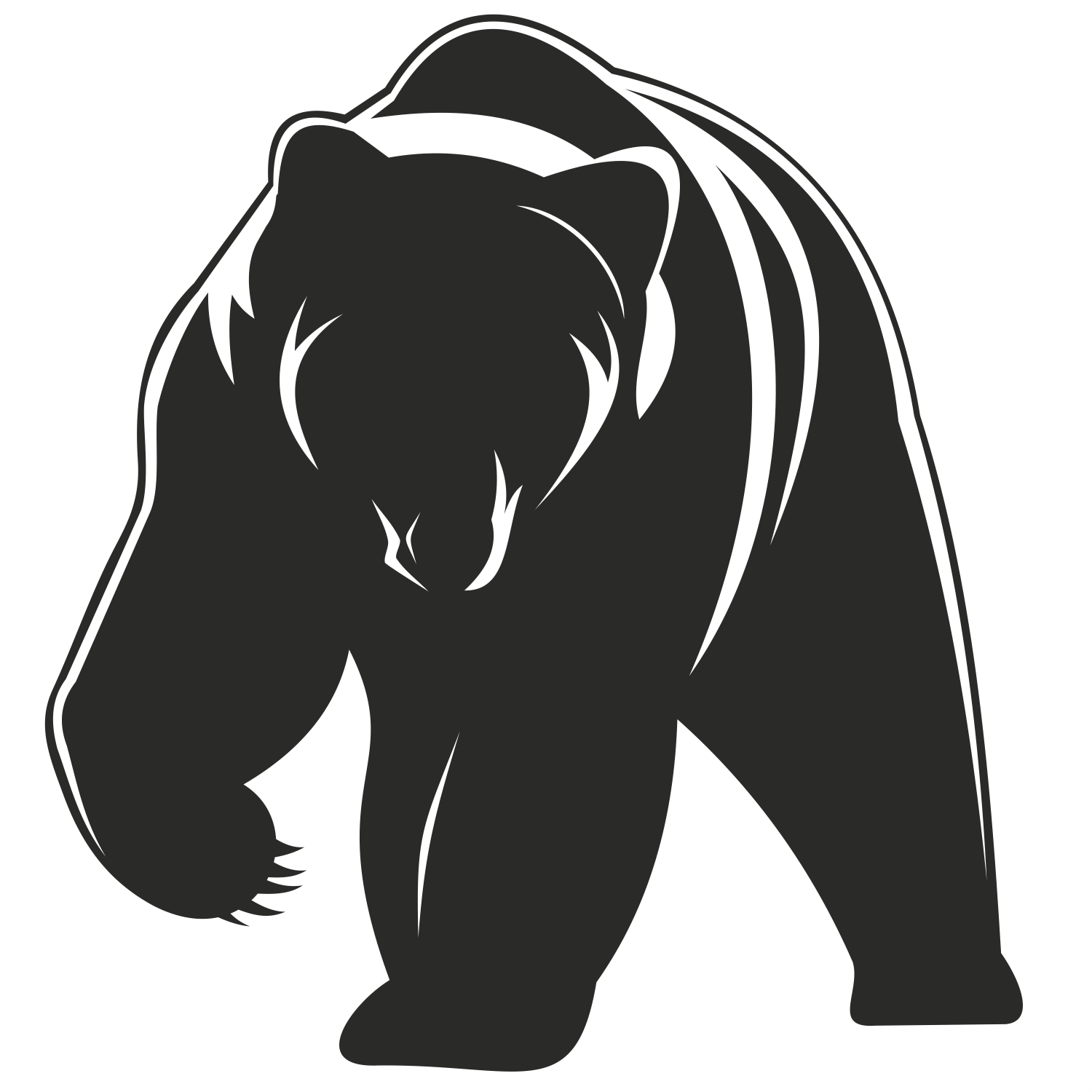 Pics For U003E Standing Grizzly Bear Vector - Of Bears, Transparent background PNG HD thumbnail