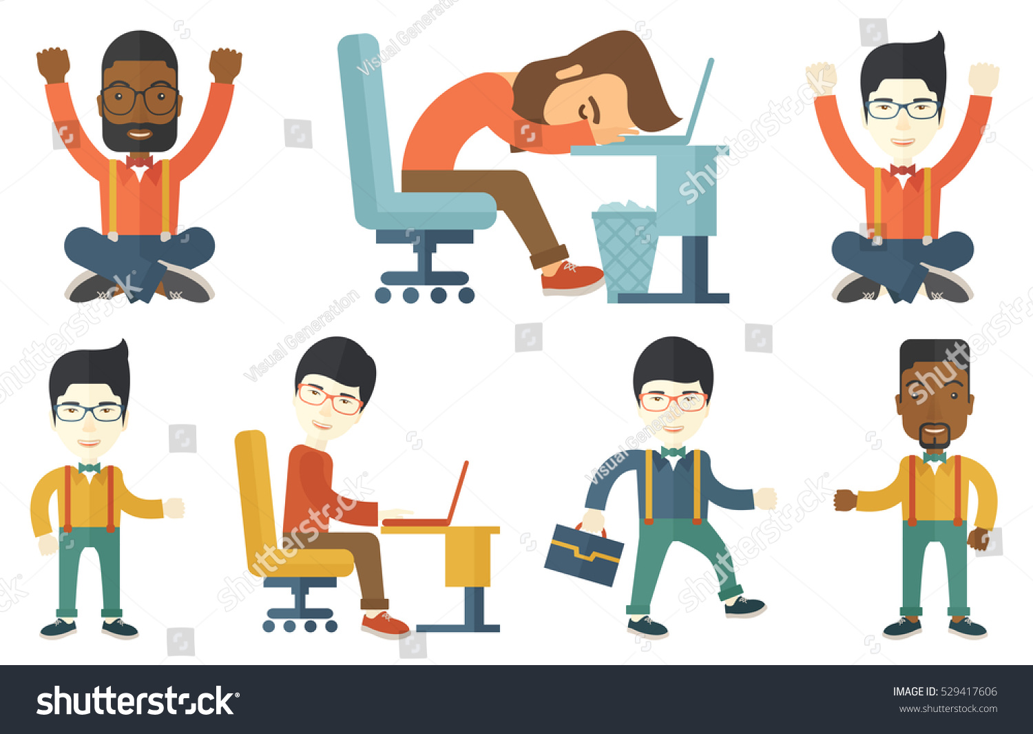 Overworked Employee Sleeping In Office. Overworked Employee Resting At Workplace. Overworked Employee Working On - Overworked Employees, Transparent background PNG HD thumbnail