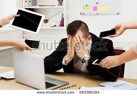 Young Stressed And Overworked Business Owner. Businessman In Modern Office Upset With Employees Ask For - Overworked Employees, Transparent background PNG HD thumbnail