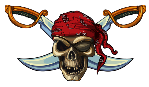 Pirate - Pirate Skull, Transparent background PNG HD thumbnail