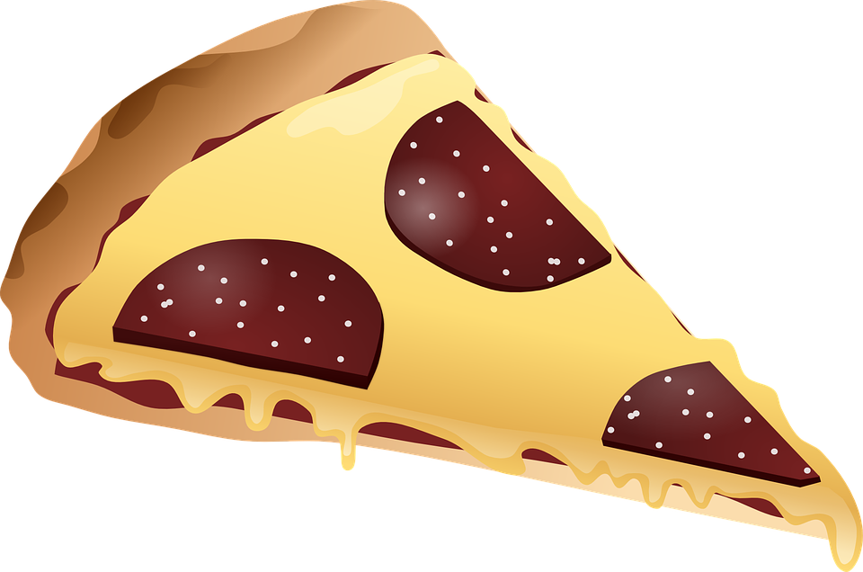 Pizza, Slice, Cheese, Food, Italian, Salami, Sausage - Pizza Slice, Transparent background PNG HD thumbnail