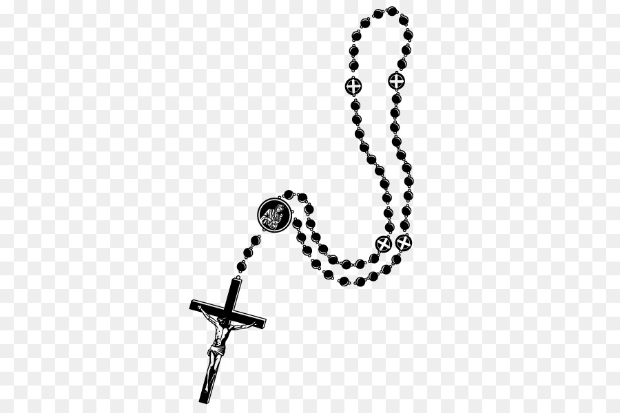 Rosary Bead Prayer Clip Art   Vector Necklace - Rosary Beads, Transparent background PNG HD thumbnail