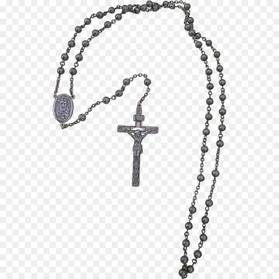 Rosary Prayer Beads Crucifix Sterling Silver   Beads - Rosary Beads, Transparent background PNG HD thumbnail