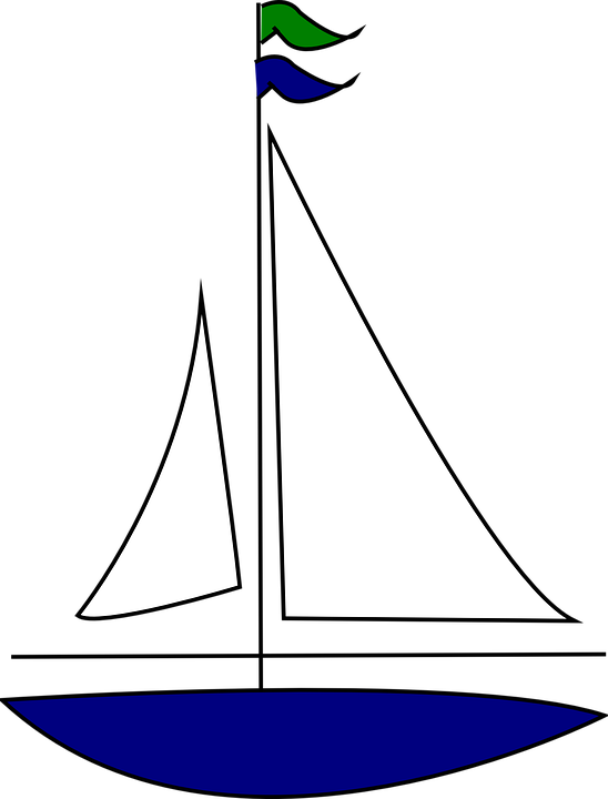 Sail boat vector