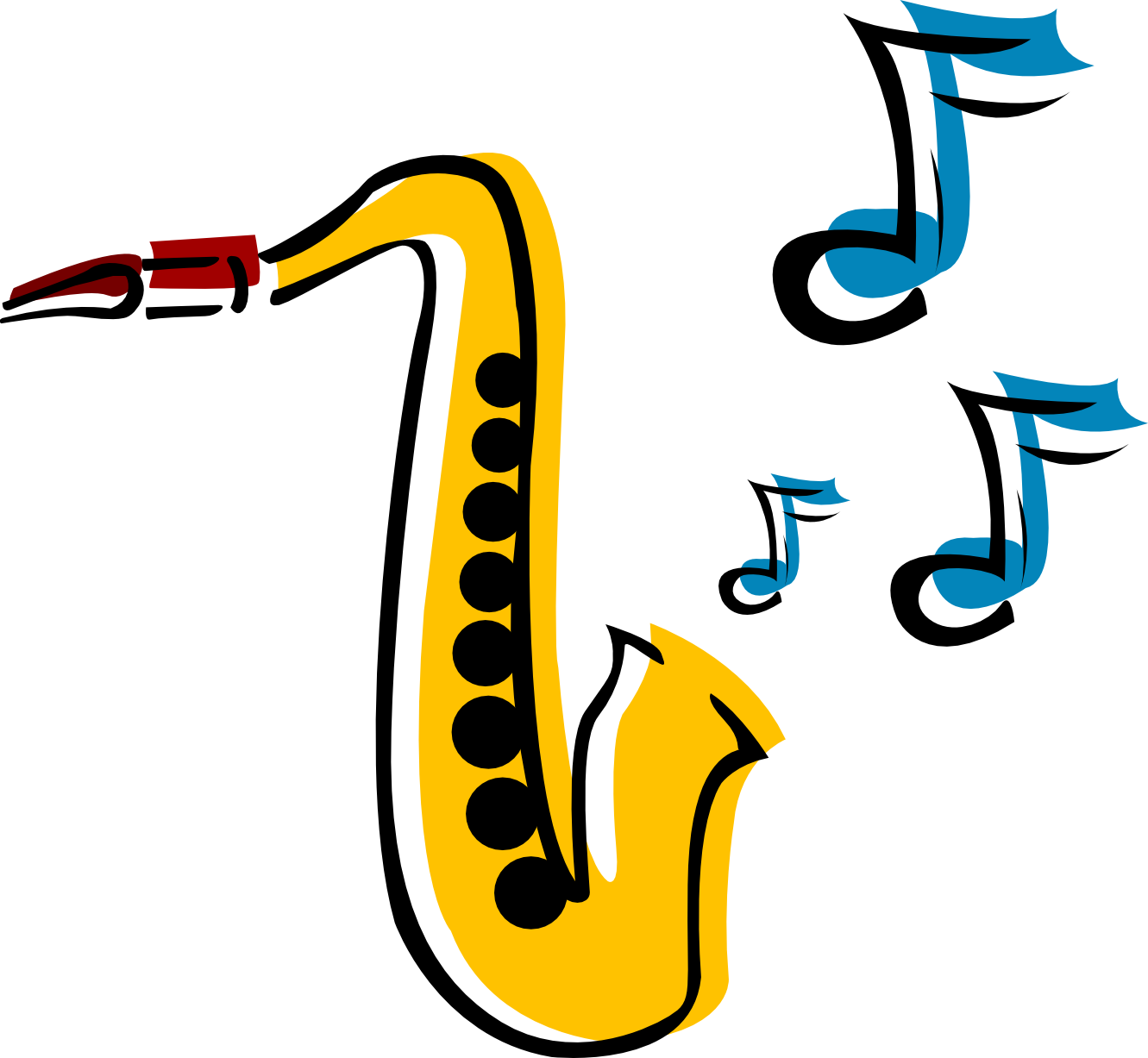 Saxophone Clipart 5 - Saxophone, Transparent background PNG HD thumbnail