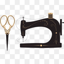 Sewing Machine Vector, Sewing